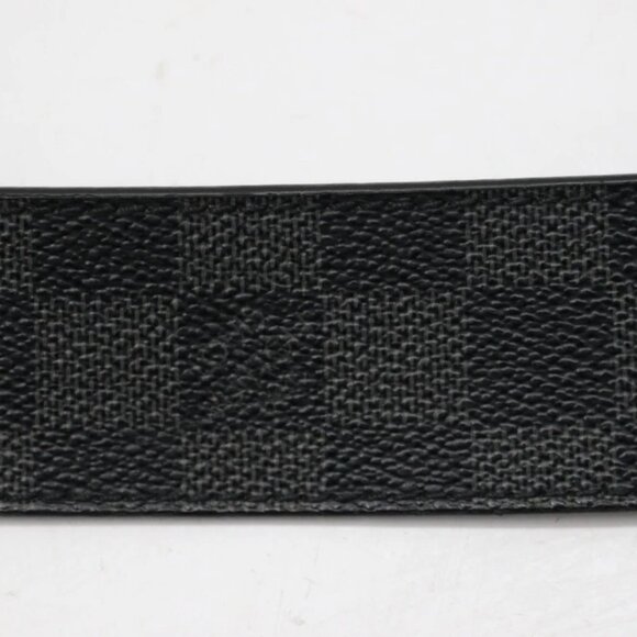 Louis Vuitton Belt Initiales Damier Graphite Black/Grey M9808 Size 90/36 US - Picture 10 of 14
